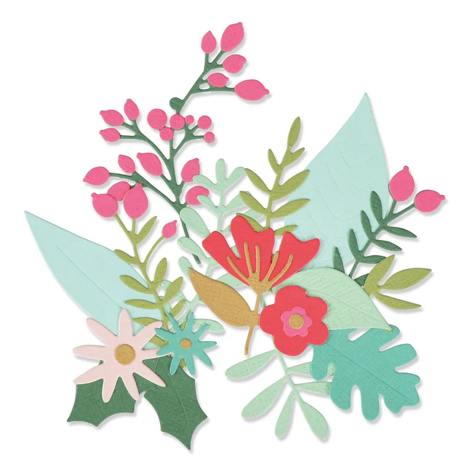 sizzix-thinlits-floral-abundance-stanzschablonen-24-tlg-blumen image 1