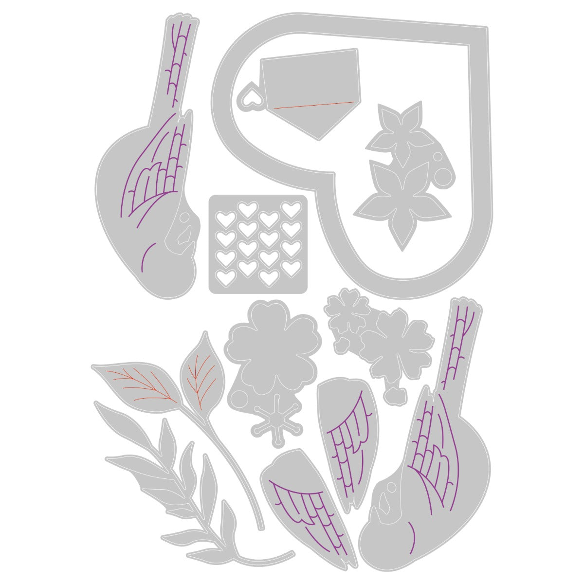 sizzix-thinlits-sweet-birds-stanzschablonen-12er-lisa-jones image 2