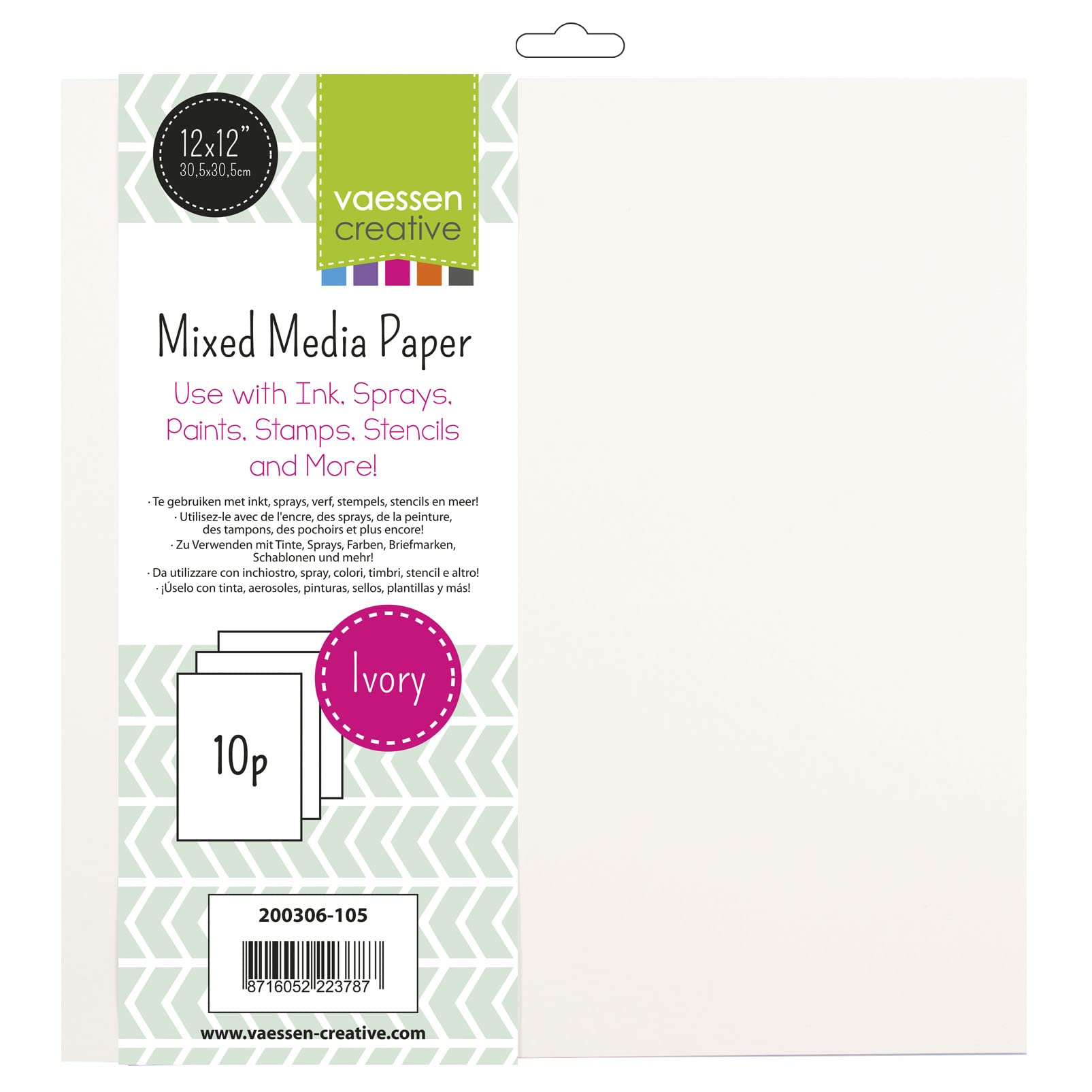 vaessen-creative-mixed-media-papier-wei-30-5cm-10-blatt-240g image 5