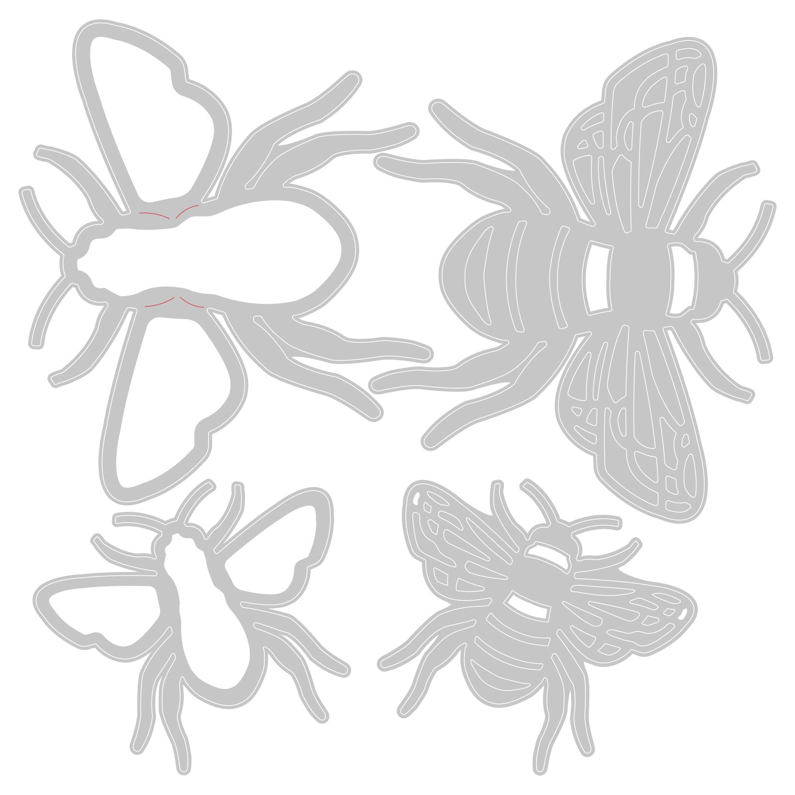 sizzix-thinlits-bee-stanzform-4er-biene-detail image 2