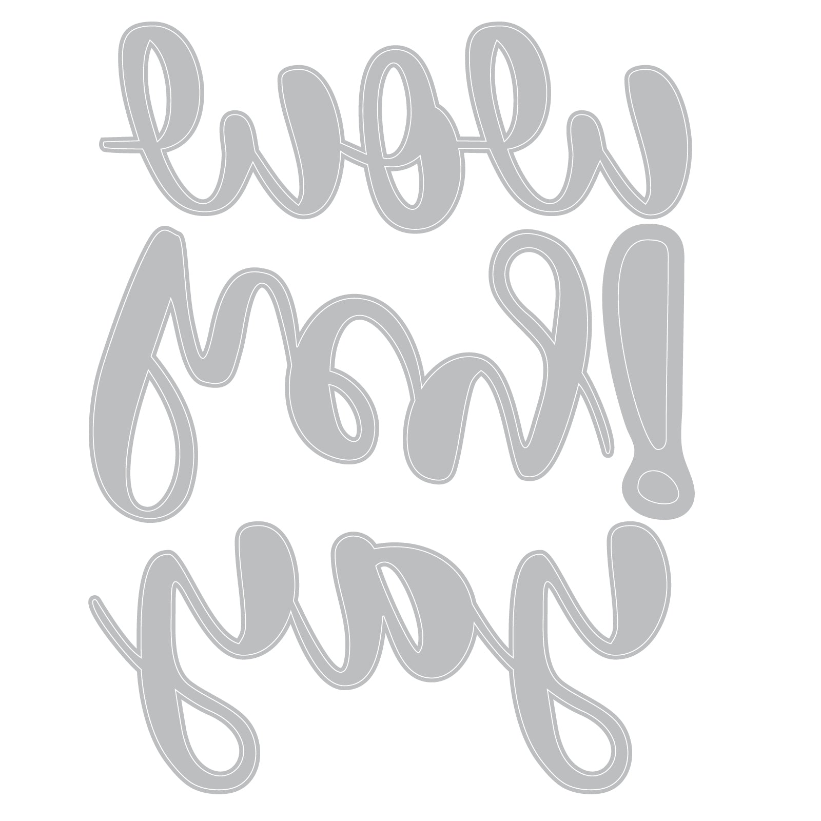 sizzix-thinlits-exclamation-word-dies-stanzschablonen-4er-set-wow-yay image 2