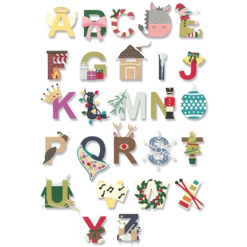 sizzix-thinlits-stanzformen-christmas-alphabet-26-teilig image 1