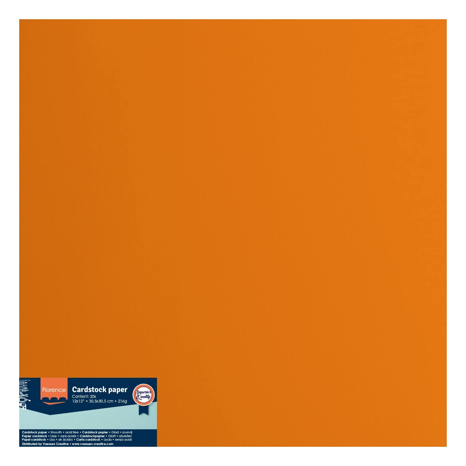 vaessen-creative-florence-cardstock-tonkarton-orange-30-5x30-5-20er image 6