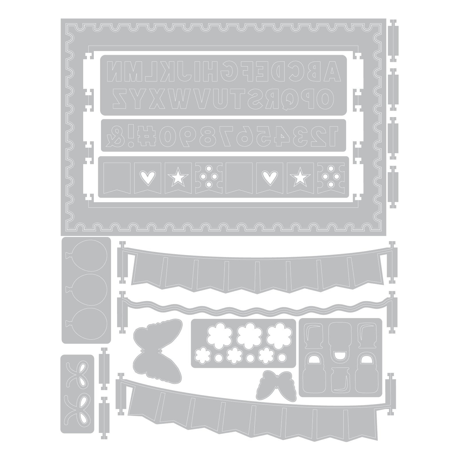 sizzix-thinlits-snap-and-swap-banner-stanzschablonen-20tlg-party image 4