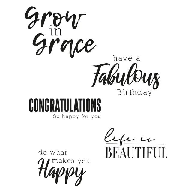 sizzix-clear-stamps-sunnyside-sentiments-4-stempel-5tlg-pete-hughes image 1