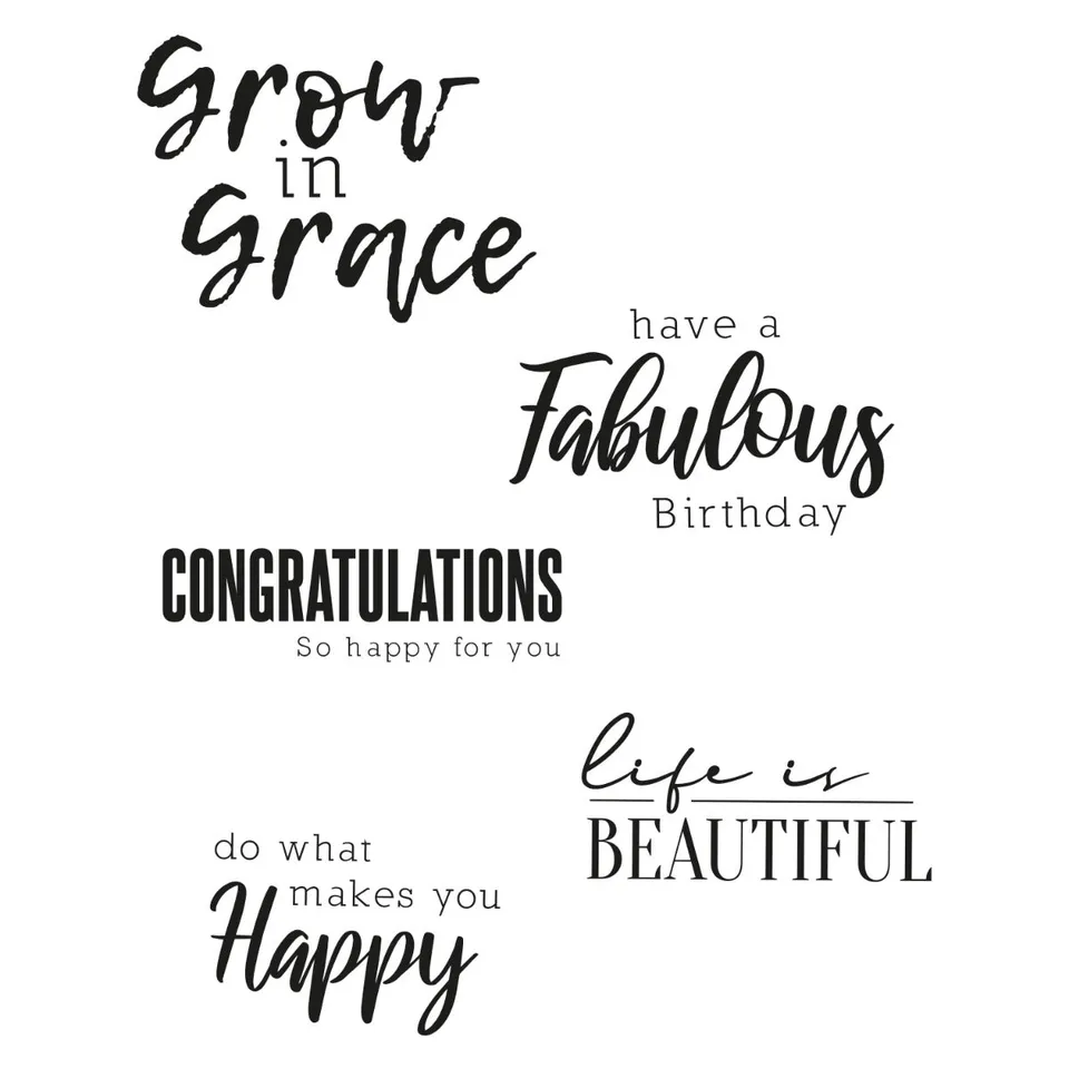 sizzix-clear-stamps-sunnyside-sentiments-4-stempel-5tlg-pete-hughes image 1