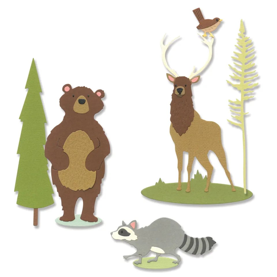 sizzix-thinlits-forest-animals-2-8-st-ck-waldtiere-stanzen image 1