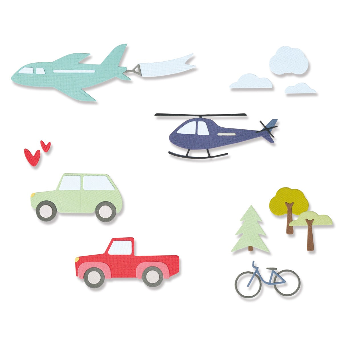 sizzix-thinlits-transport-collection-stanzschablonen-13-tlg-fahrzeuge image 1