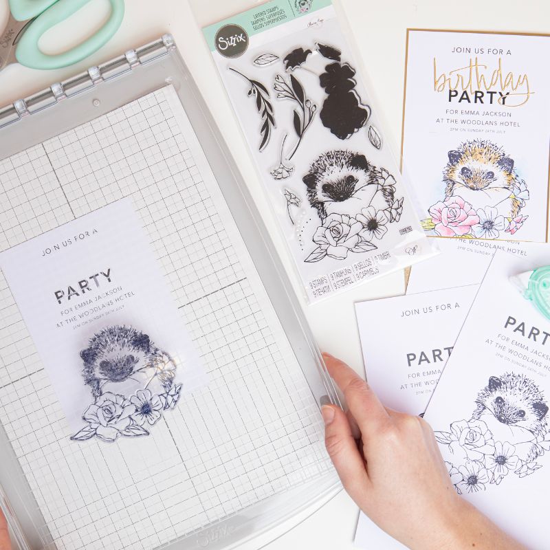 sizzix-layered-stamps-floral-hedgehog-stempelset-9-tlg-igel image 3