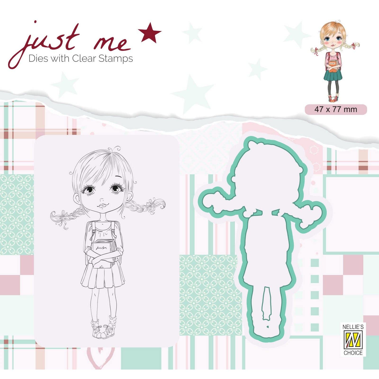 nellie-s-choice-just-me-stanzform-back-to-school-47x77mm-stempelset image 1