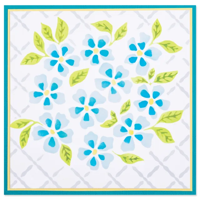 sizzix-layered-watercolour-flowers-lattice-schablonen-4er-blumen image 1
