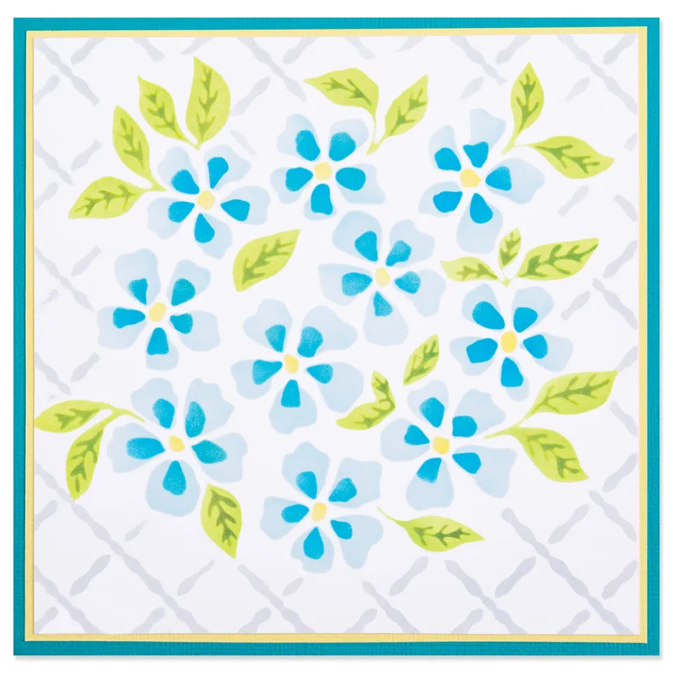 sizzix-layered-watercolour-flowers-lattice-schablonen-4er-blumen image 1
