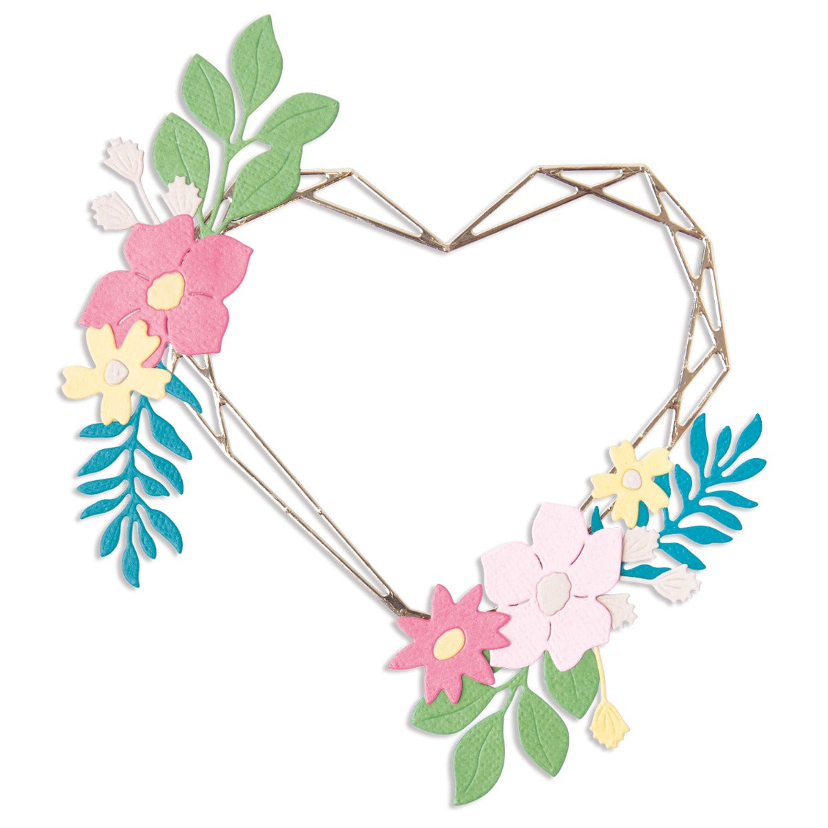 sizzix-thinlits-floral-geo-heart-frame-stanzschablonen-9tlg image 1