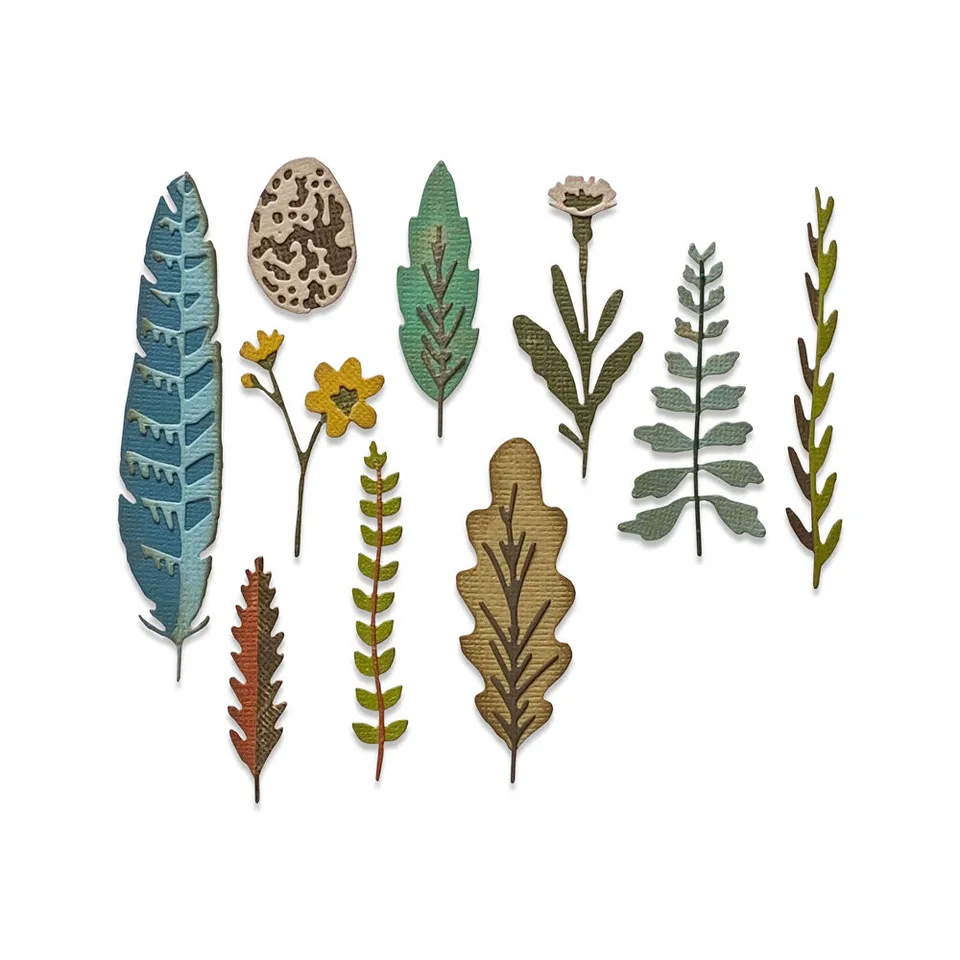 sizzix-thinlits-funky-nature-stanzschablonen-10tlg-tim-holtz image 1
