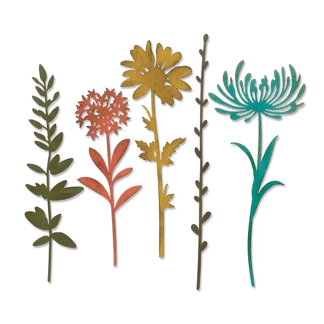 sizzix-thinlits-wildflower-stems-1-tim-holtz-5er-blumen image 1