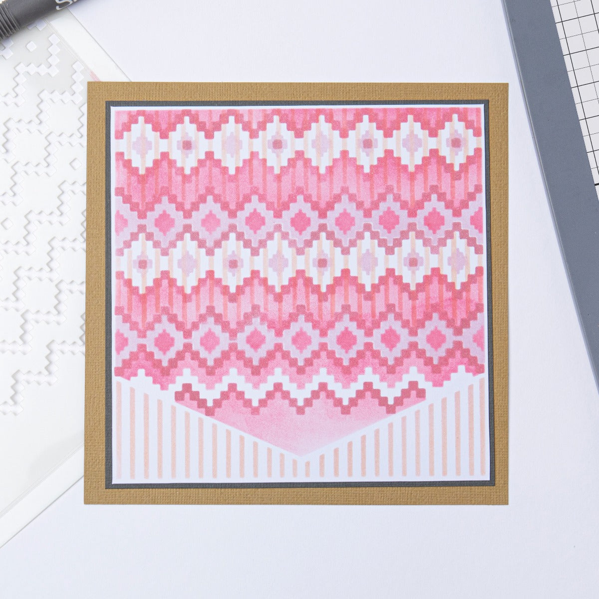 sizzix-layered-stencils-textile-schablonen-4tlg-muster image 2