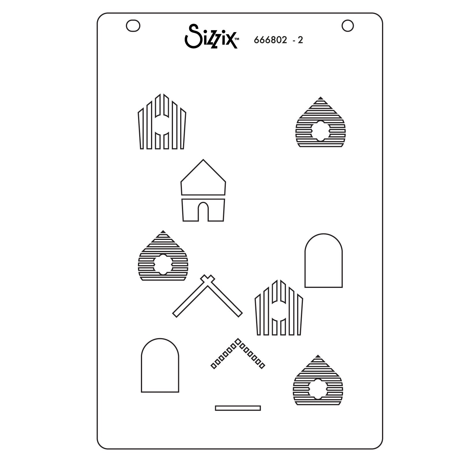 sizzix-layered-stencils-good-place-to-land-a6-4er-set image 6
