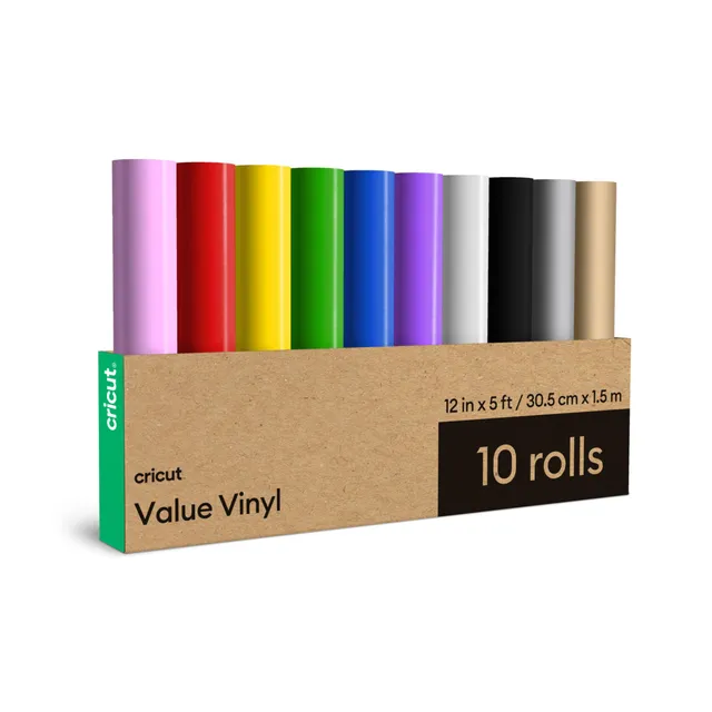 cricut-maker-vinylfolie-permanent-regenbogen-10-rollen image 1