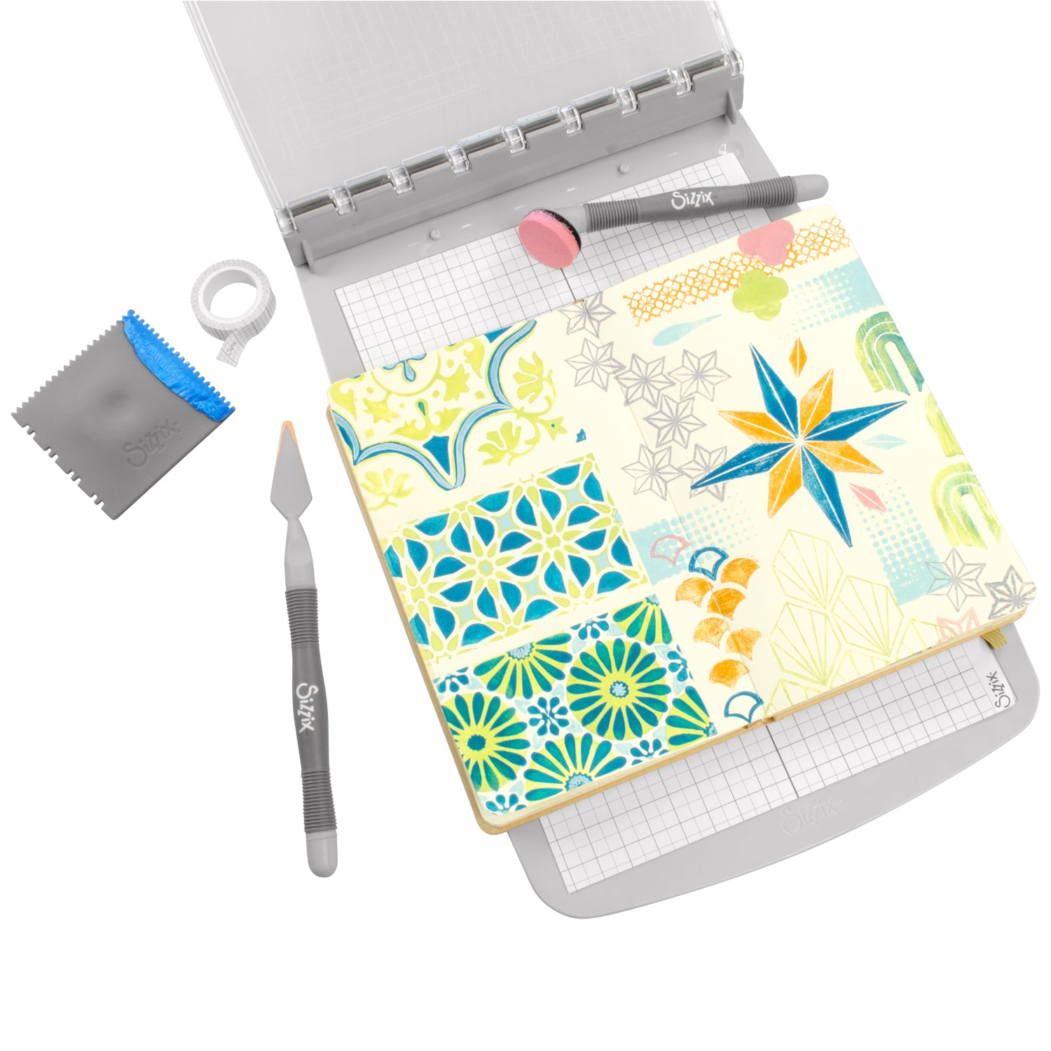 sizzix-studio-stempel-schablonen-geometric-vic-hollins image 2