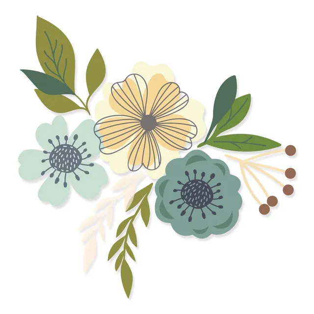 sizzix-layered-stamps-blossoms-stempelset-13tlg-blumen image 1