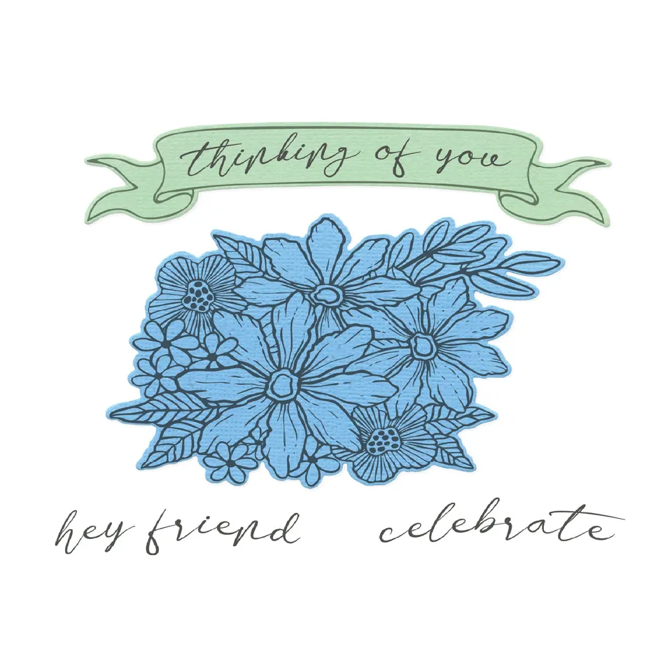 sizzix-framelits-floral-bouquet-stempel-stanzen-7tlg-blumen image 1