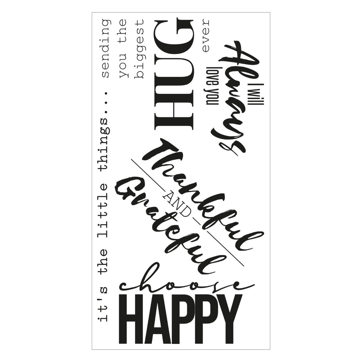 sizzix-clear-stamps-sunnyside-sentiments-7-stempel-5tlg image 2