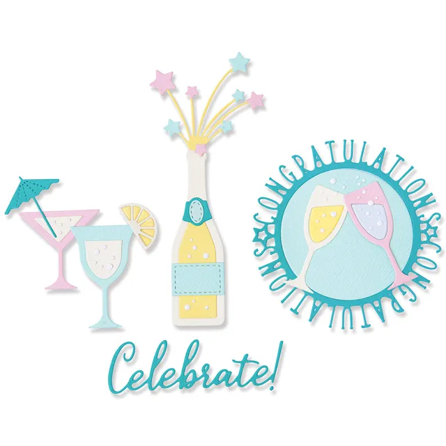 sizzix-thinlits-bottles-glasses-stanzschablonen-12tlg-party image 1