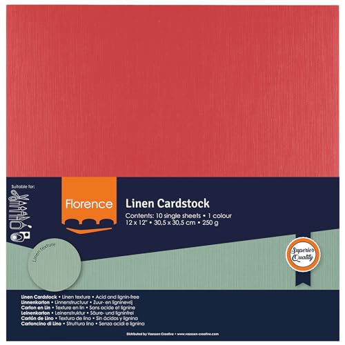 vaessen-creative-florence-tonkarton-leinen-rot-10-bogen-250g image 8