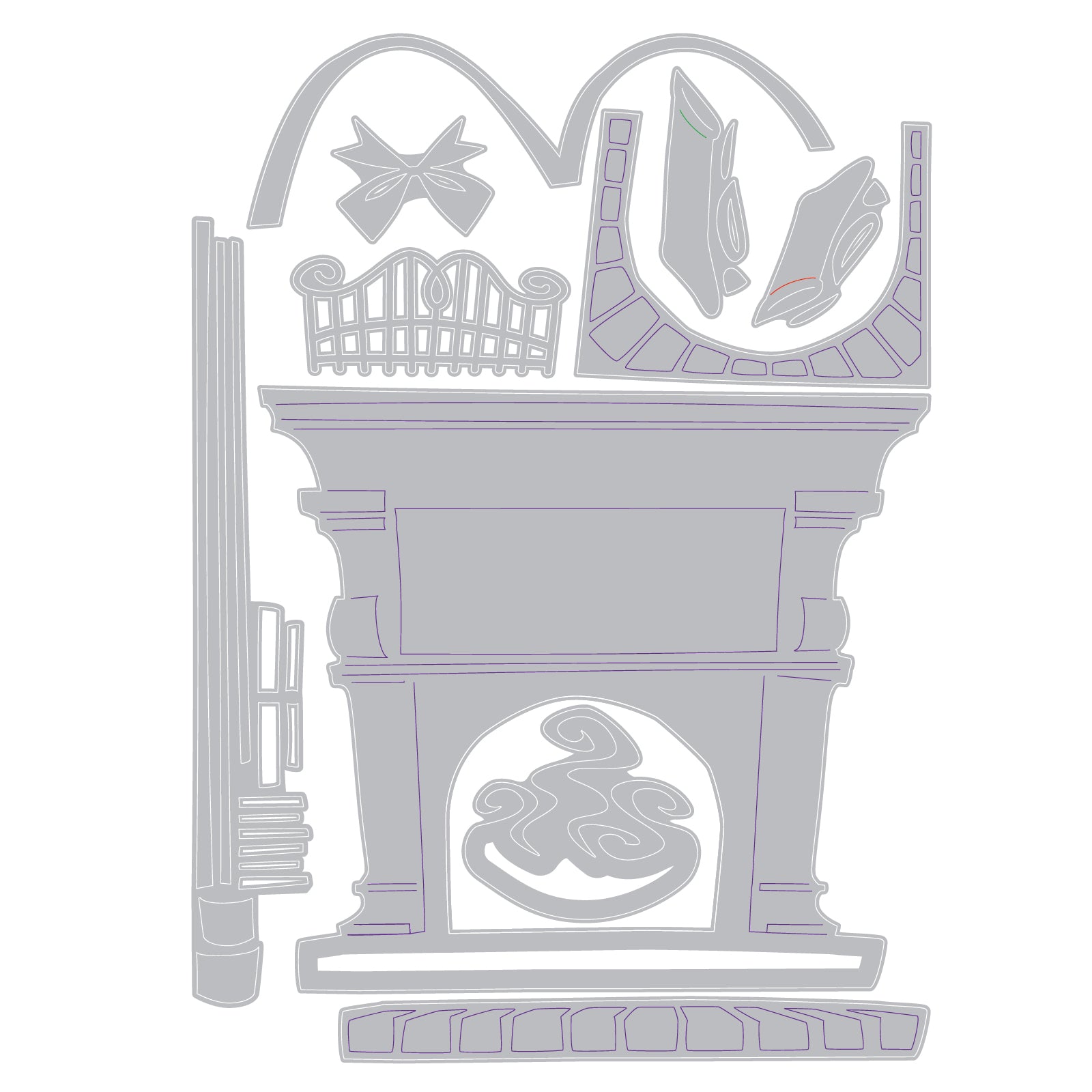 sizzix-thinlits-stanzformen-fireside-10-teilig-kamin image 2