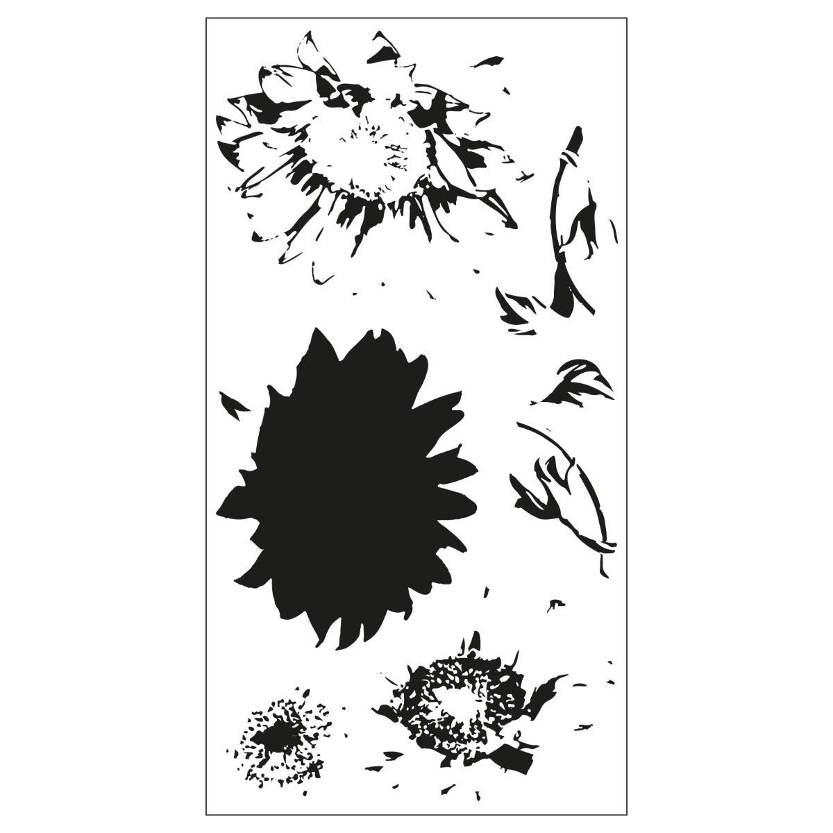 sizzix-layered-stamps-sunflower-stem-stempelset-6-teilig image 2