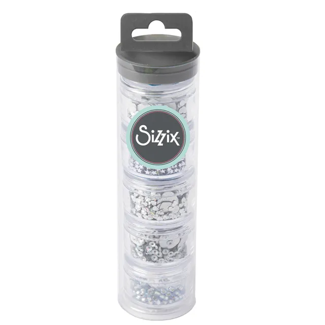sizzix-effectz-pailletten-perlen-silber-5er-set image 1