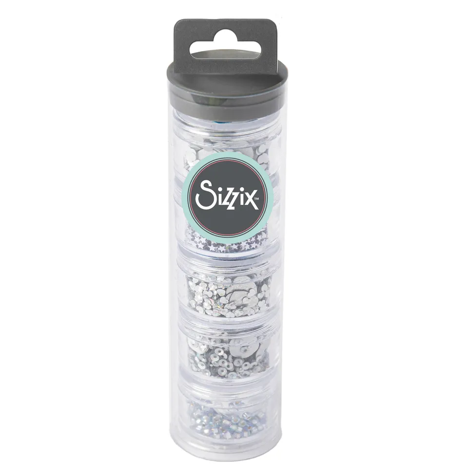 sizzix-effectz-pailletten-perlen-silber-5er-set image 1