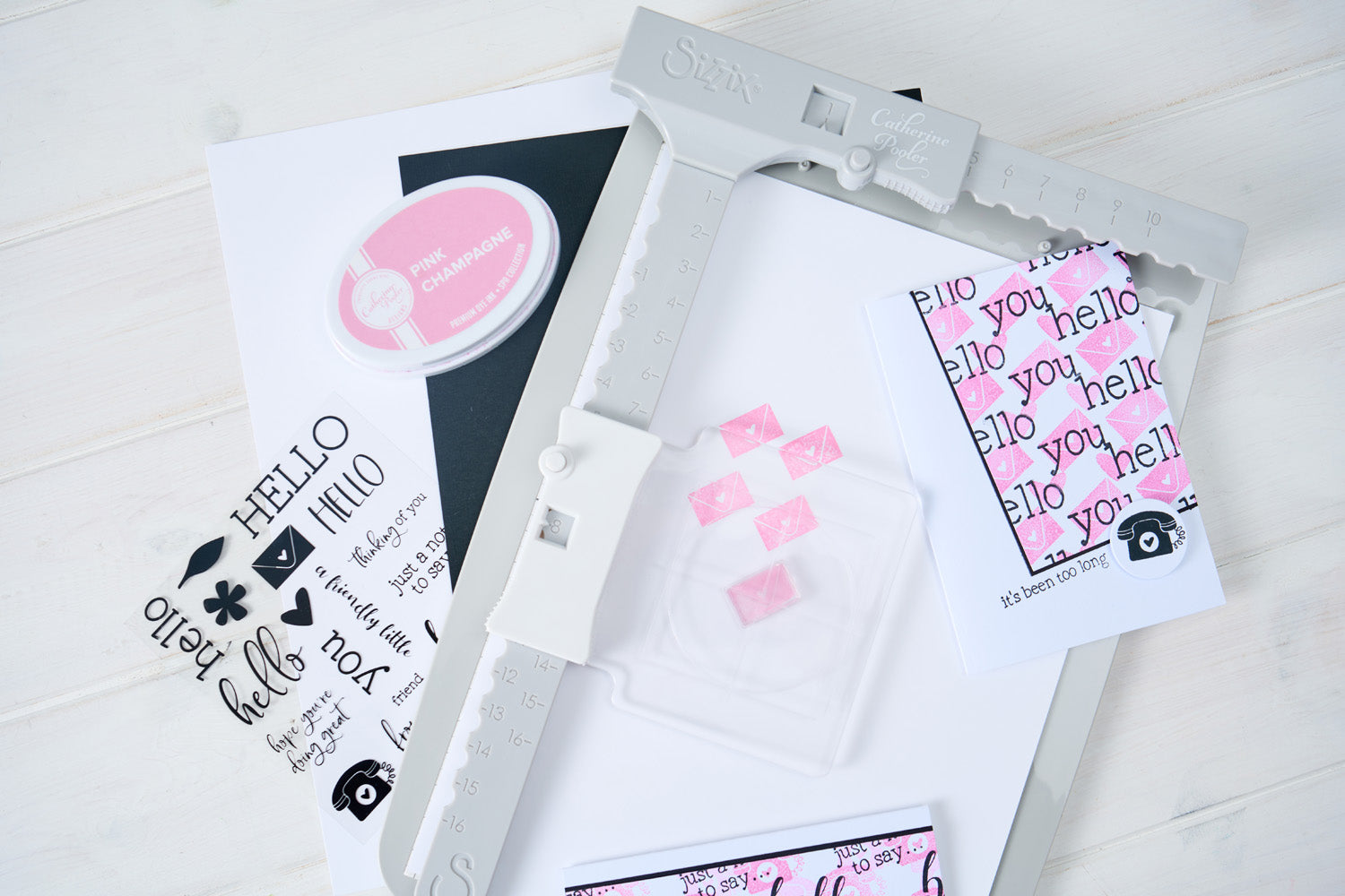 sizzix-clear-stamps-hello-sentiments-stempelset-18tlg image 2