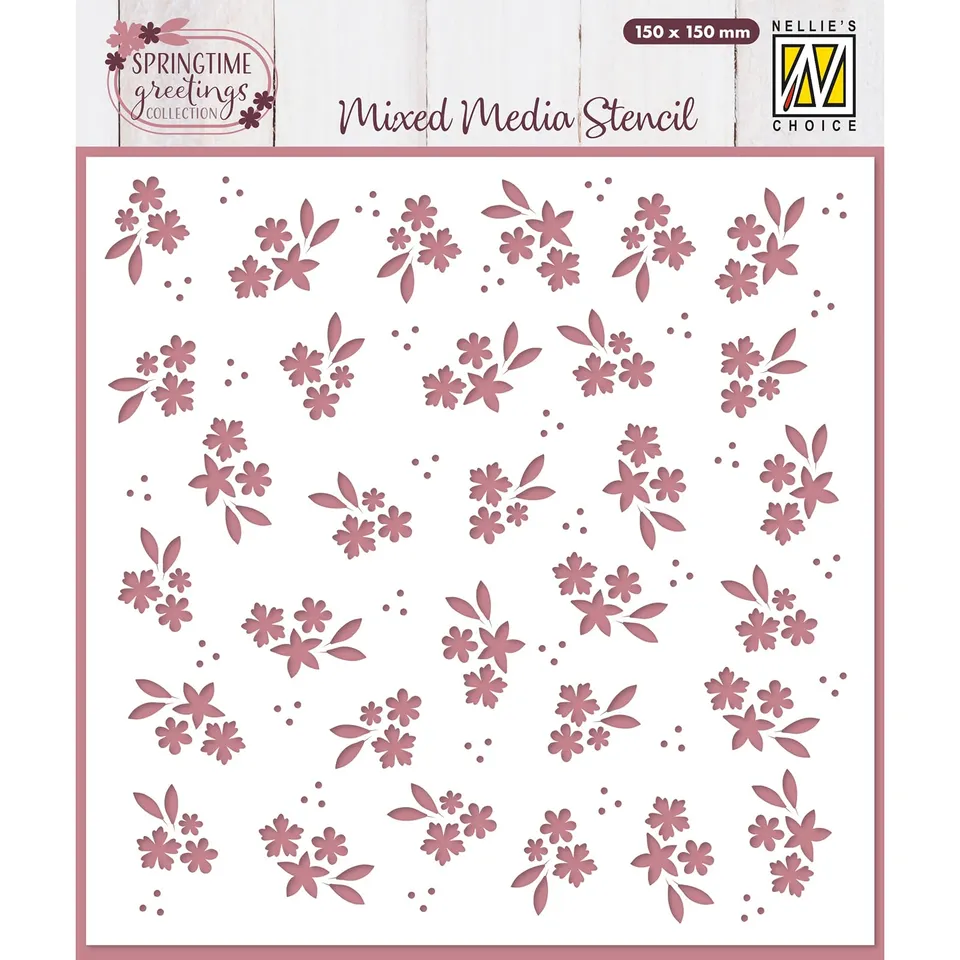 nellie-s-choice-schablone-blumen-15x15cm-stencil-ostern-wei image 1
