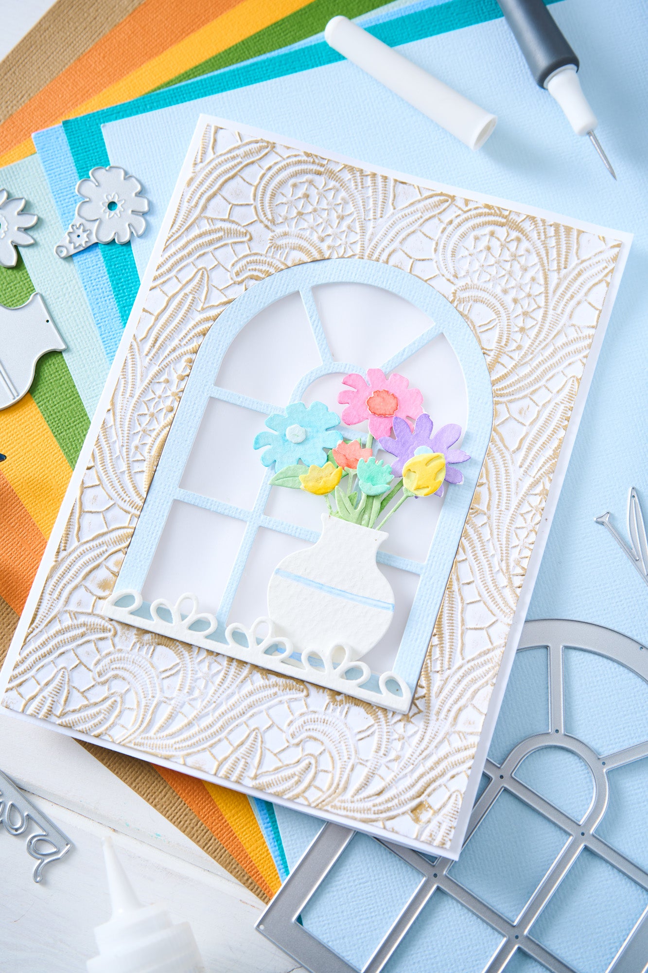 sizzix-thinlits-windowsill-flowers-vase-stanzschablonen-13tlg image 3