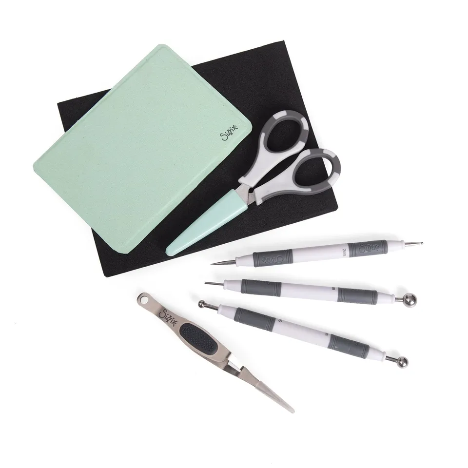 sizzix-making-tool-paper-sculpting-kit-blumen-7er-set image 1
