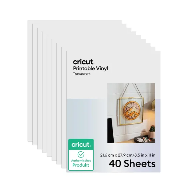 cricut-maker-vinyl-transparent-a4-40-bogen-bedruckbar image 1