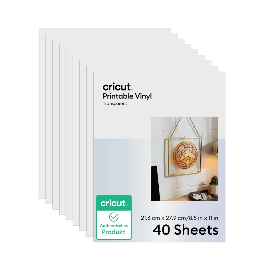 cricut-maker-vinyl-transparent-a4-40-bogen-bedruckbar image 1