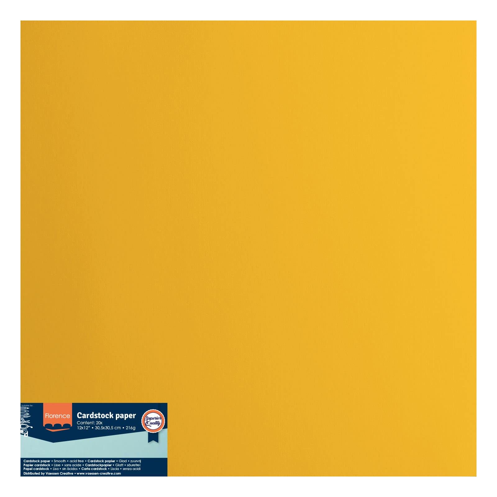 vaessen-creative-florence-cardstock-gelb-30-5x30-5-20-bogen image 6
