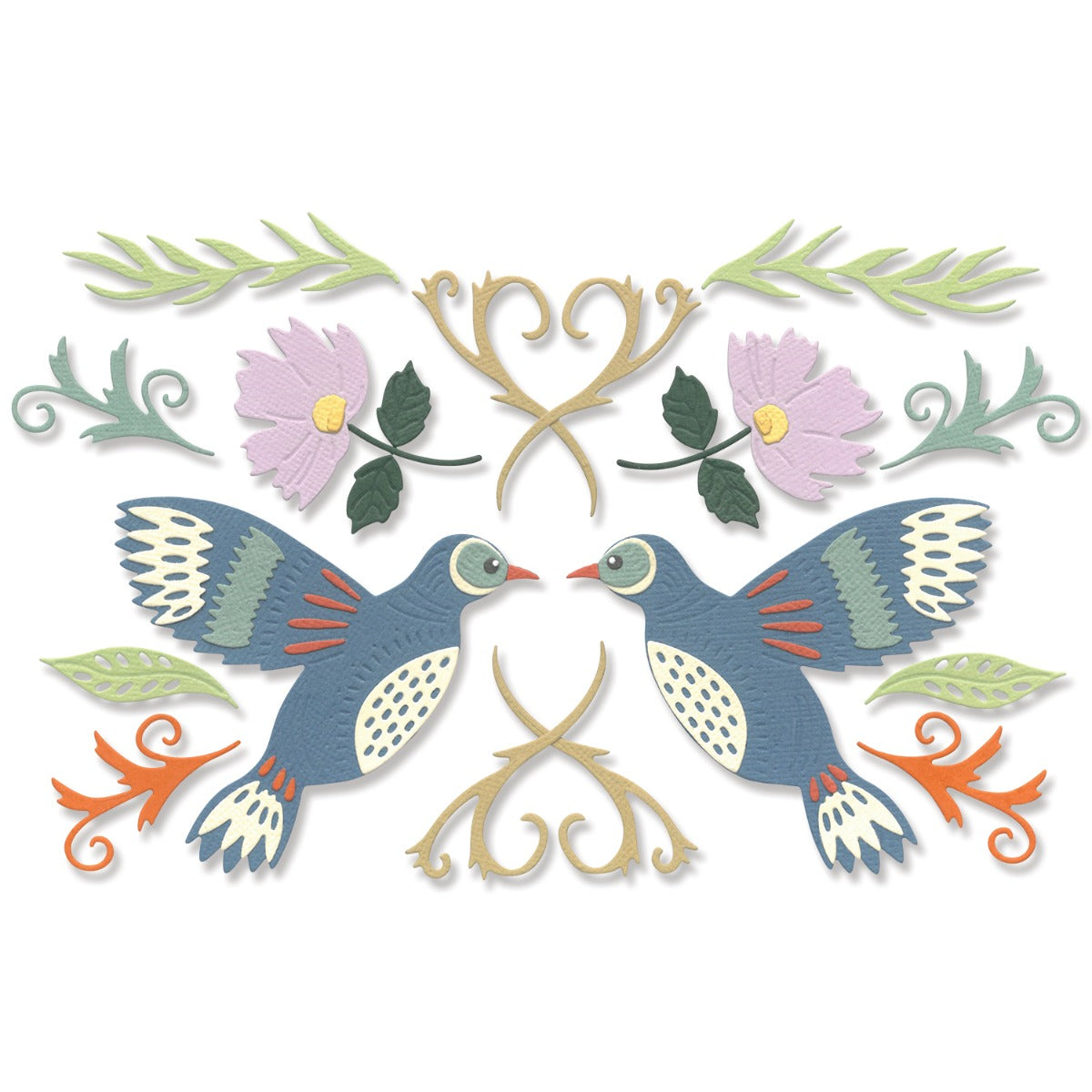 sizzix-thinlits-birds-blossoms-stanzschablonen-16-tlg-v-gel image 1