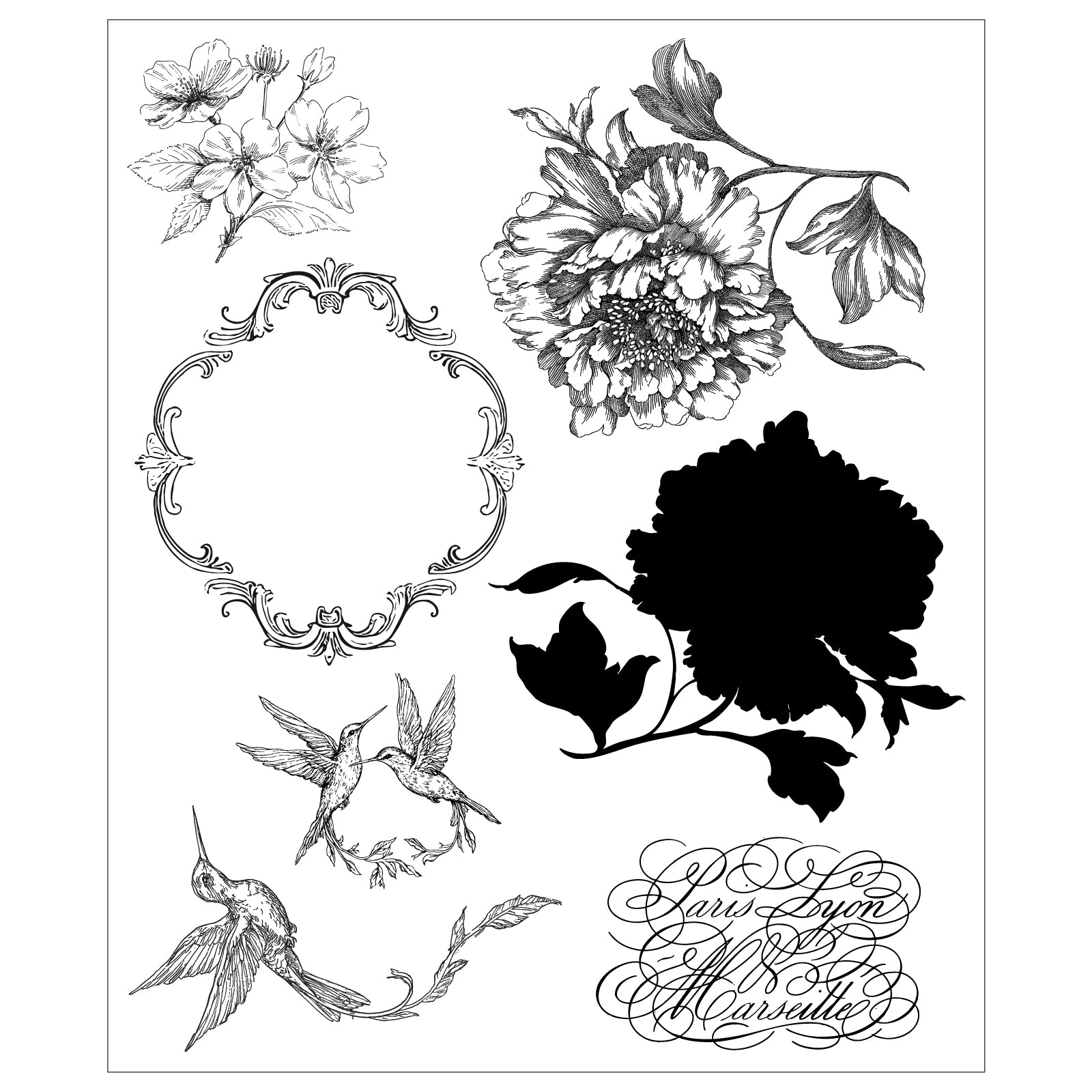 sizzix-studio-ornamental-medallions-clear-stempelset-5x8 image 5