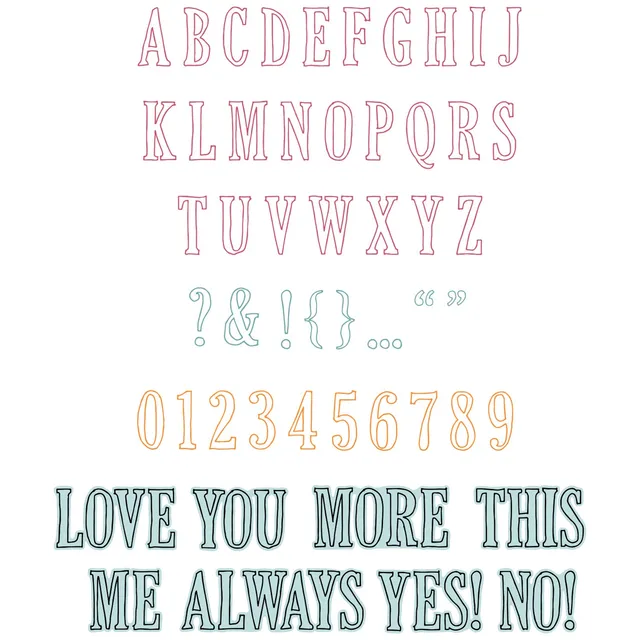 sizzix-framelits-stempelset-fine-line-alpha-01-52-8-tlg image 1