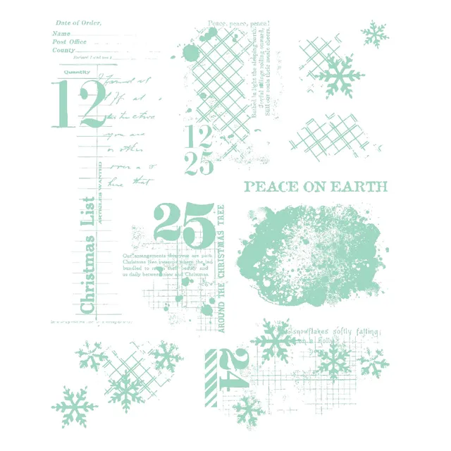 sizzix-clear-stamps-holiday-textures-stempelset-11tlg-weihnachten image 1