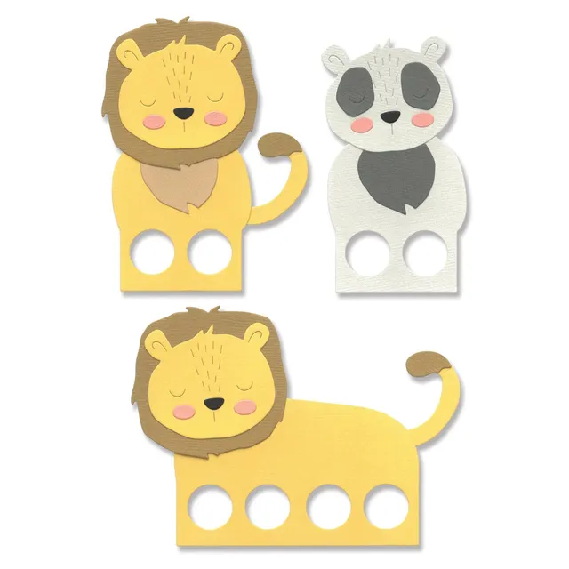 sizzix-thinlits-animal-finger-puppets-stanzschablonen-9tlg-tiere image 1