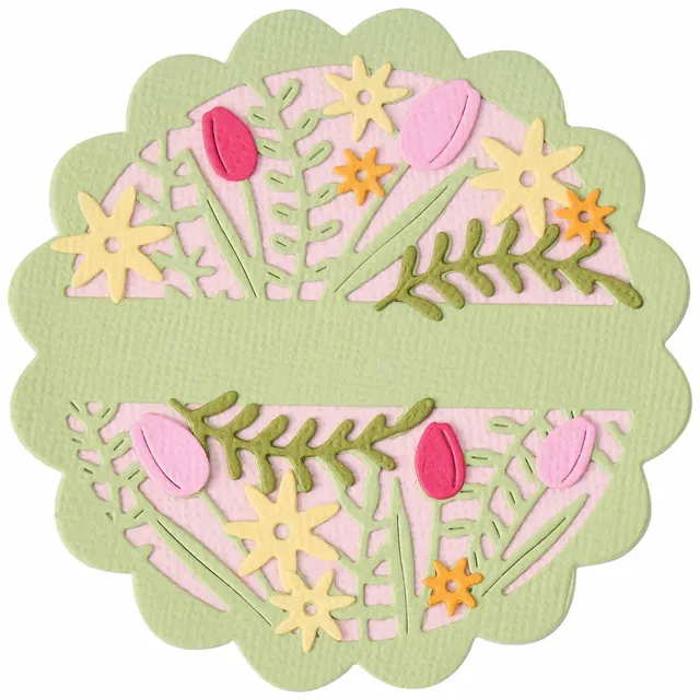 sizzix-thinlits-tulips-blooms-circle-stanzschablone-6tlg image 1
