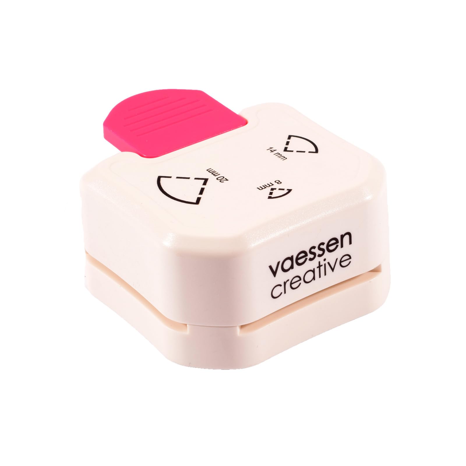 vaessen-cut-easy-eckenstanzer-3in1-ticket-8-14-20mm-pink image 2