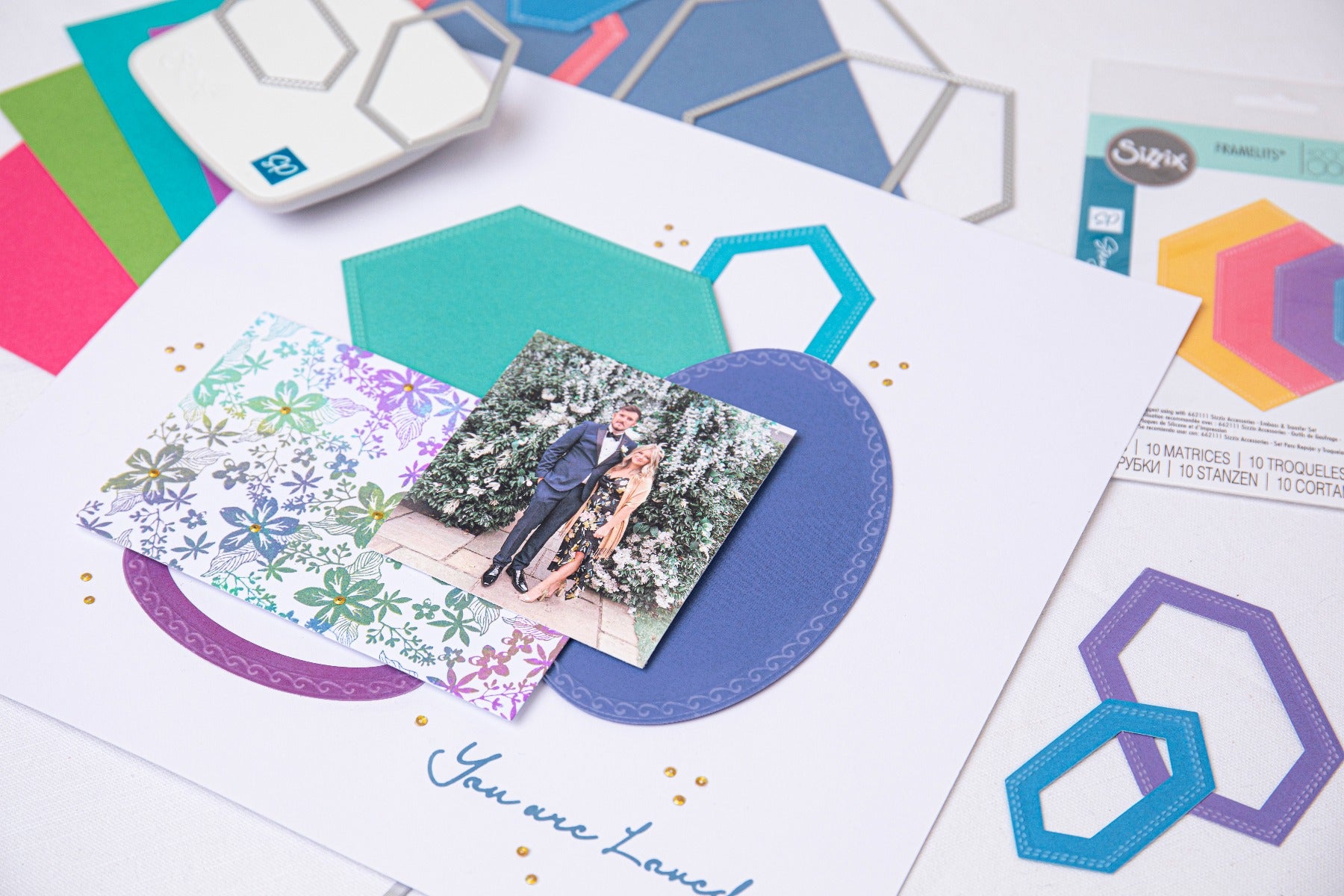 sizzix-framelits-stanzschablonen-belinda-stitched-hexagons-10tlg image 4