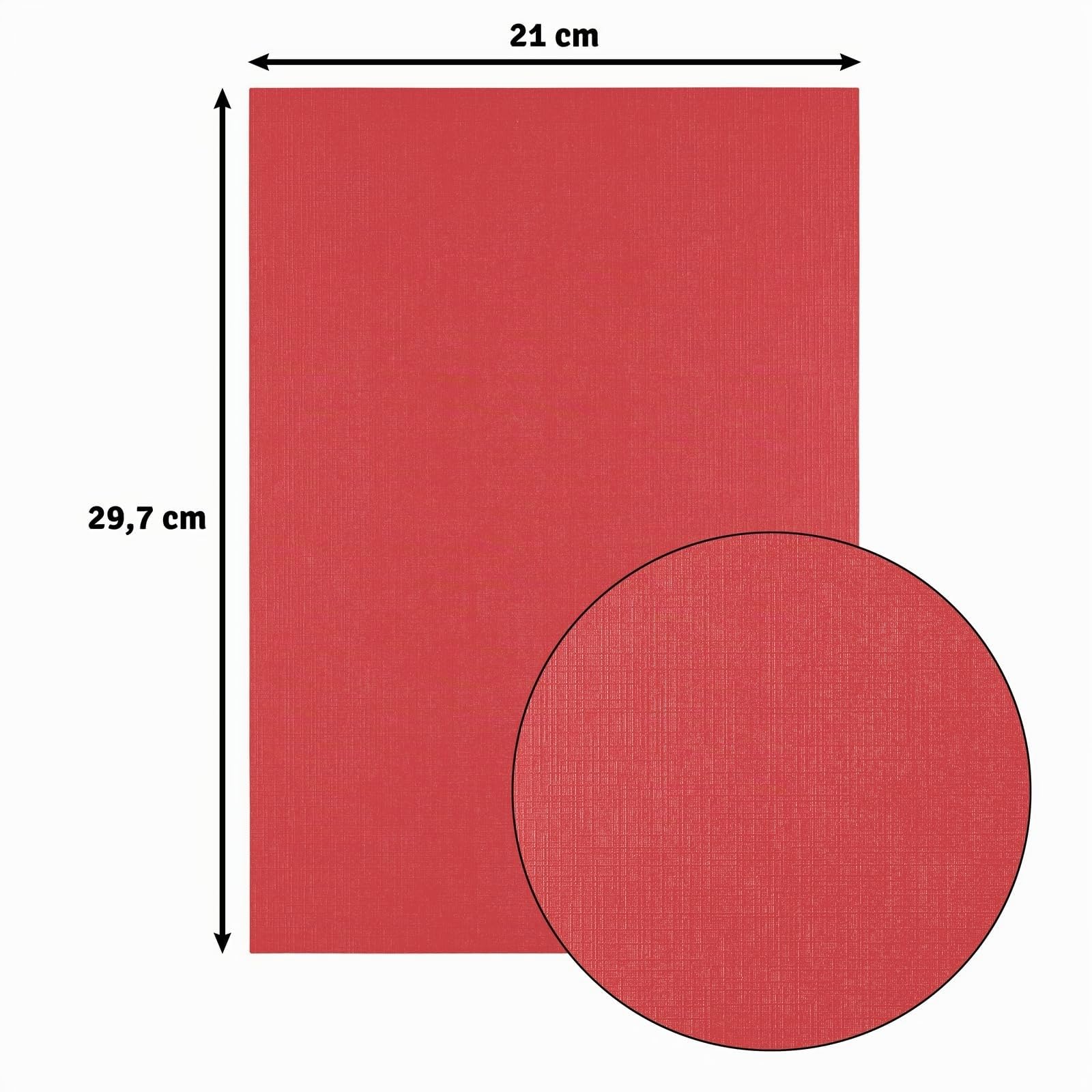 vaessen-creative-florence-tonkarton-a4-poppy-rot-leinen-10-b-gen image 2