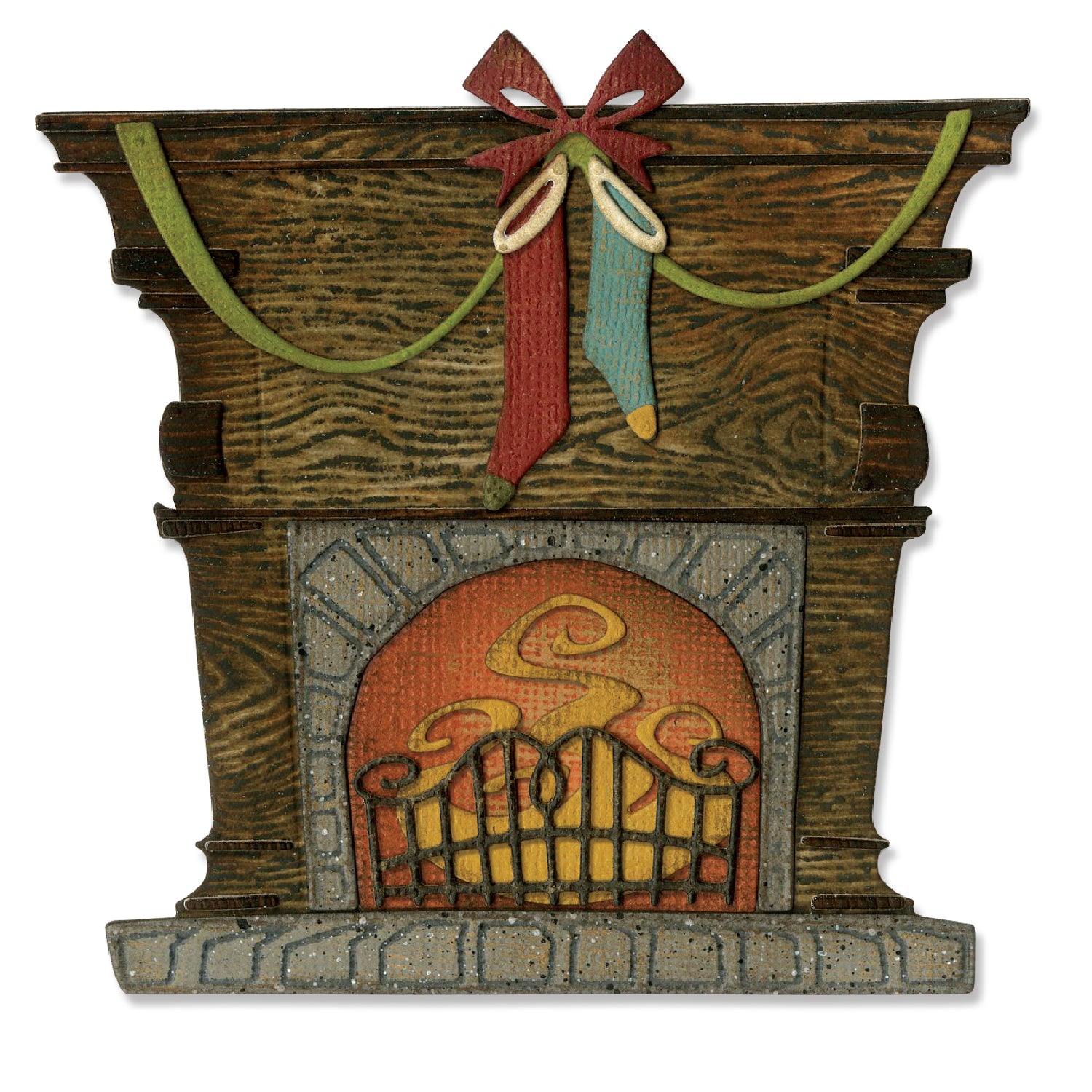 sizzix-thinlits-stanzformen-fireside-10-teilig-kamin image 1