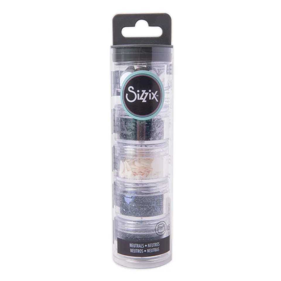 sizzix-effectz-sequins-beads-pailletten-5x5g-neutral image 1